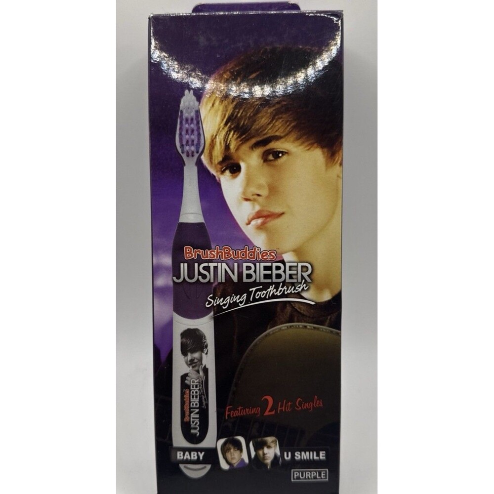 Justin Bieber Brush Buddies Singing purple Toothbrush
